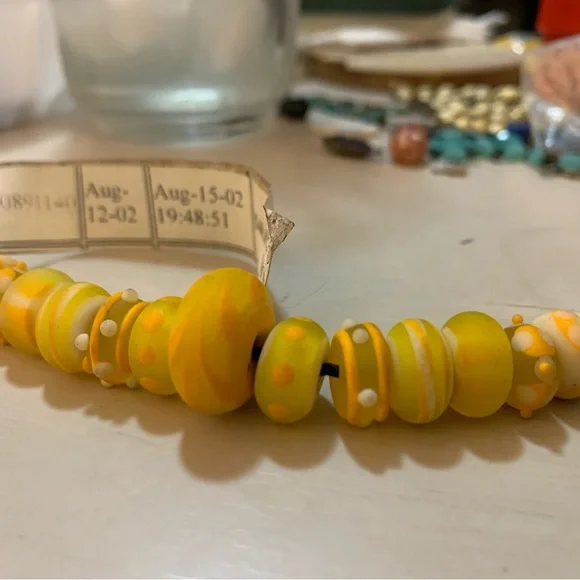 Handmade glass lampwork beads